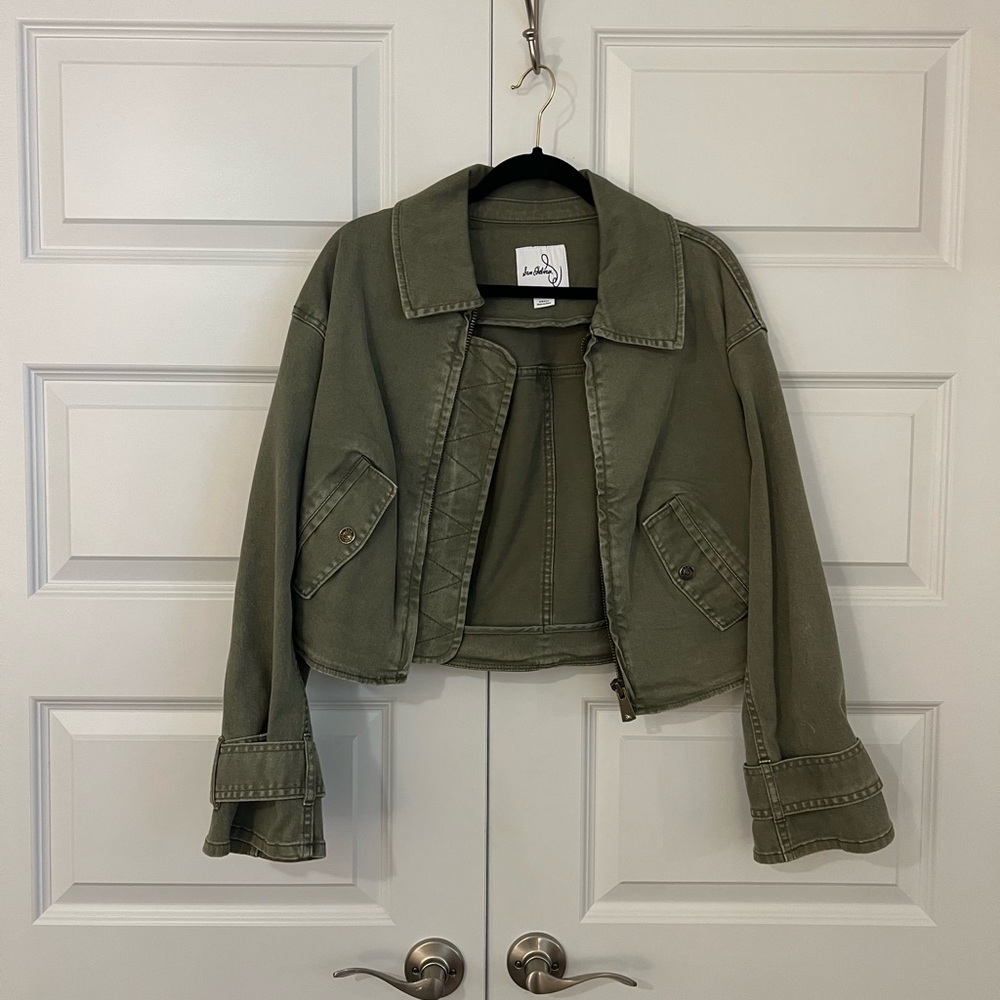 Sam Edelman Green Utility Jacket Casual Style